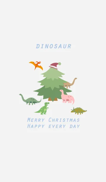 [LINE着せ替え] 恐竜のクリスマスのお祝いの画像1