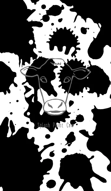 [LINE着せ替え] スプラッシュ・ペイント・牛の画像1
