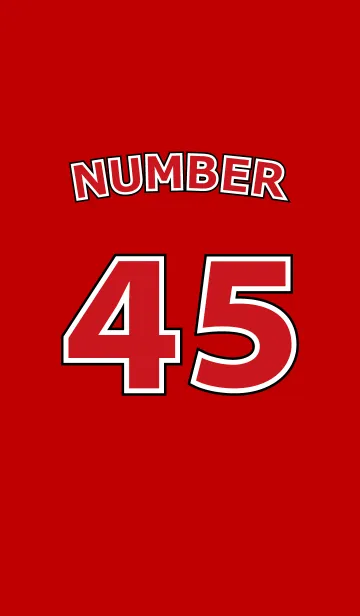 [LINE着せ替え] Number 45 red versionの画像1