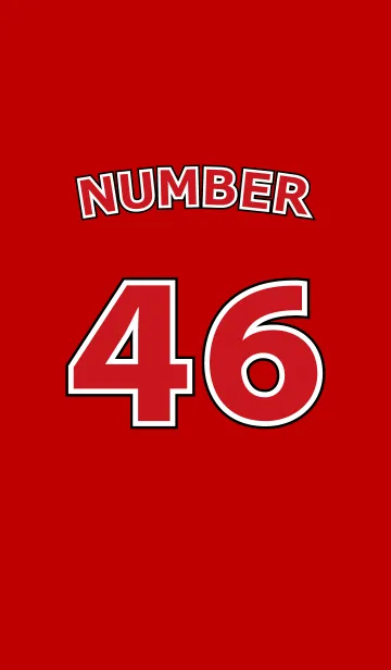 [LINE着せ替え] Number 46 red versionの画像1