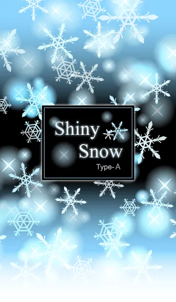 [LINE着せ替え] Shiny Snow Type-A 雪+水色の画像1