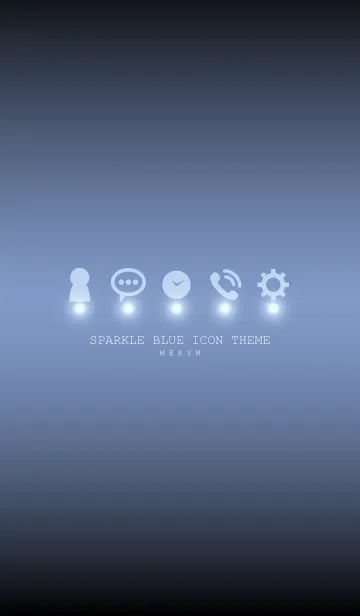 [LINE着せ替え] SPARKLE BLUE ICON THEME -MEKYM-の画像1