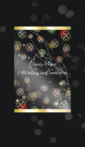 [LINE着せ替え] 黒＆白 / 幸運のキャンディークローバーの画像1