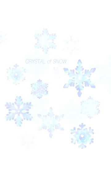 [LINE着せ替え] 雪の結晶（水彩画風ブルー）の画像1