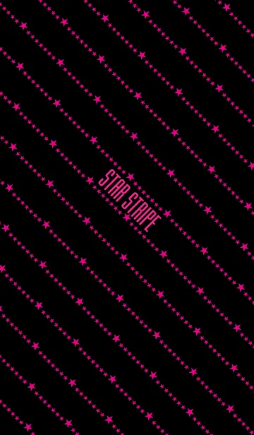 [LINE着せ替え] STAR STRIPE【黒×ピンク】の画像1