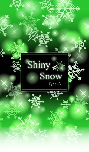 [LINE着せ替え] Shiny Snow Type-A 雪+緑の画像1