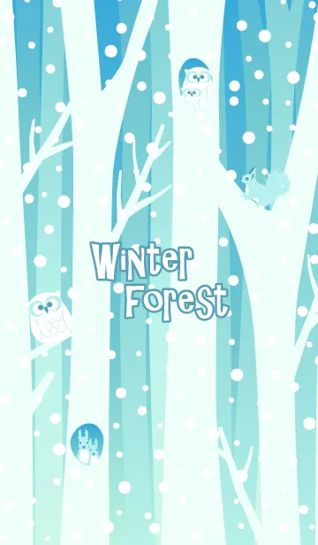 [LINE着せ替え] 冬の森3の画像1