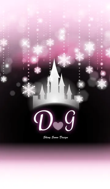 [LINE着せ替え] 【D＆G】イニシャル❤️雪の城-ピンク-の画像1