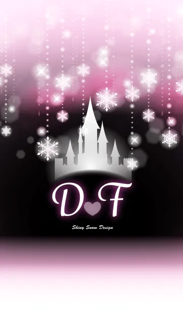 [LINE着せ替え] 【D＆F】イニシャル❤️雪の城-ピンク-の画像1