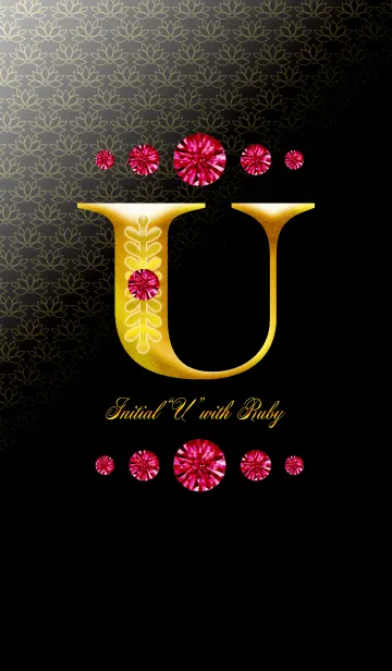 [LINE着せ替え] Initial"U" with RUBYの画像1