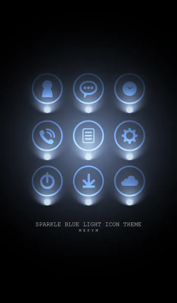 [LINE着せ替え] SPARKLE BLUE LIGHT ICON THEME 2の画像1