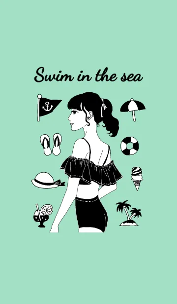 [LINE着せ替え] Swim in the seaの画像1