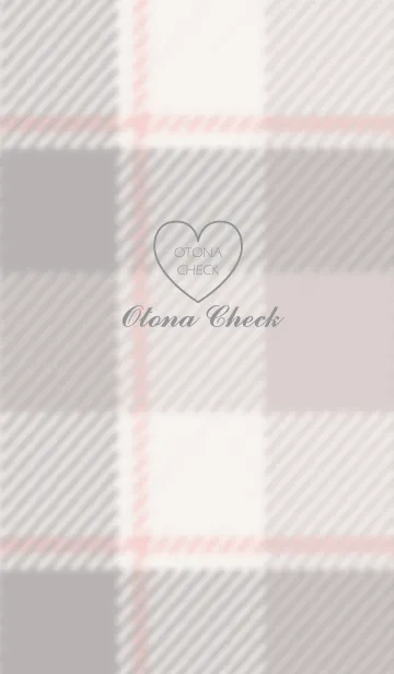 [LINE着せ替え] Otona Check Gray beigeの画像1