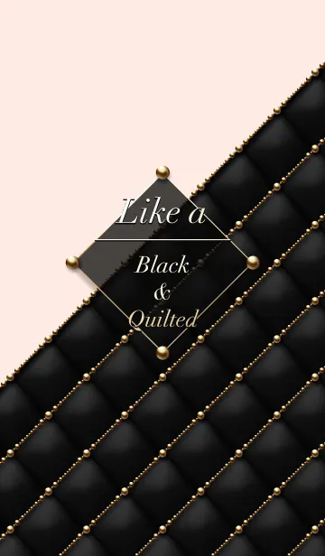 [LINE着せ替え] Like a - Black ＆ Quilted #Starの画像1