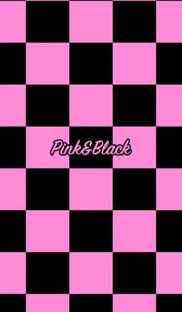 [LINE着せ替え] シンプル ピンクと黒 ロゴ無し No.5の画像1