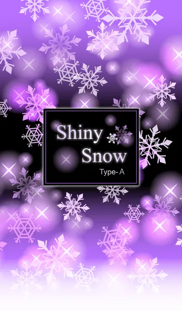 [LINE着せ替え] Shiny Snow Type-A 雪+紫の画像1