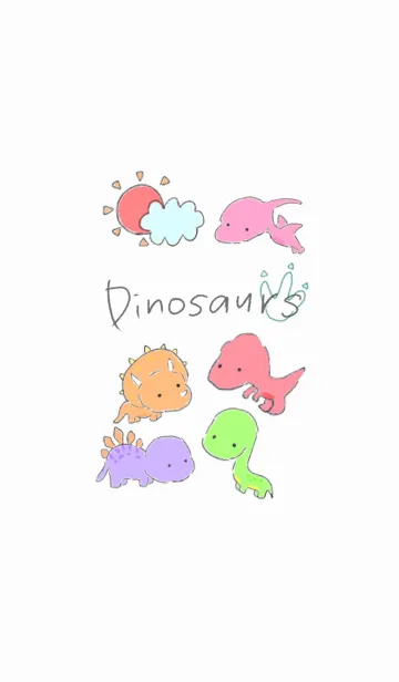 [LINE着せ替え] かわいい恐竜の画像1