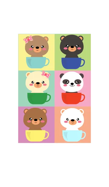 [LINE着せ替え] Bear In a Cup Theme (jp)の画像1