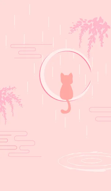 [LINE着せ替え] ピンク色の猫の画像1