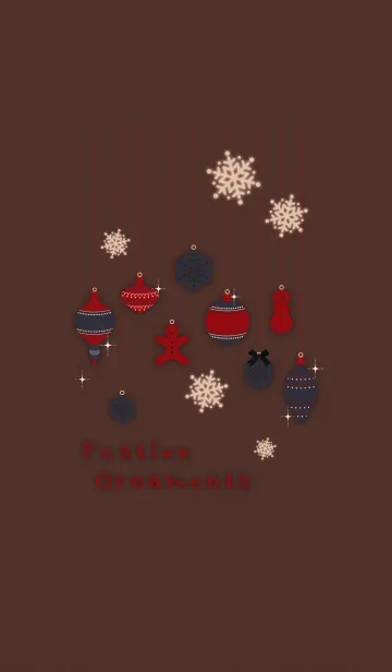 [LINE着せ替え] オーナメント + ブラウンの画像1