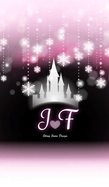 [LINE着せ替え] 【J＆F】イニシャル❤️雪の城-ピンク-の画像1