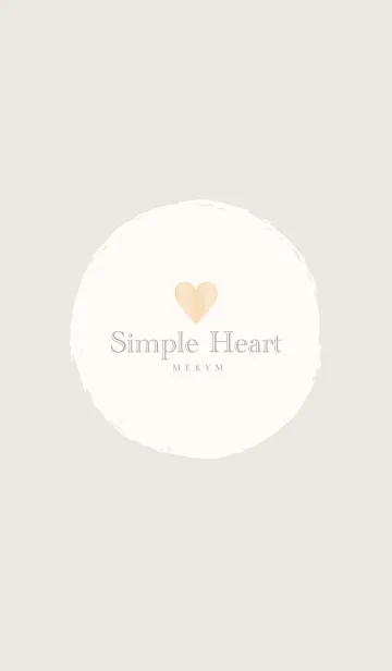 [LINE着せ替え] Simple Heart Natural Gold -MEKYM-の画像1