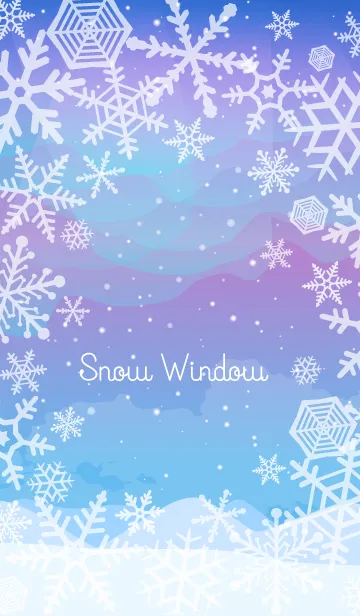 [LINE着せ替え] 雪の窓の画像1