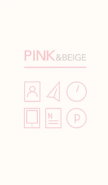 [LINE着せ替え] ピンク＆ベージュ アイコン2の画像1