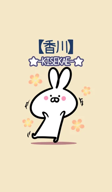 【香川】の大人かわいいウサギのLINE着せ替え
