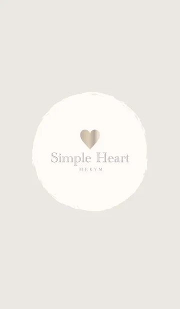 Simple Heart Brown Gold -MEKYM-の着せ替えメイン画像