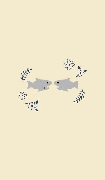 [LINE着せ替え] ロマンチックなサメの画像1