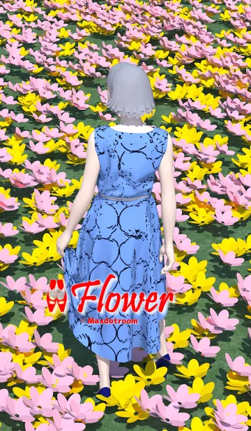 [LINE着せ替え] 今日も彼女は花畑を眺めている。Jpn Ver.の画像1