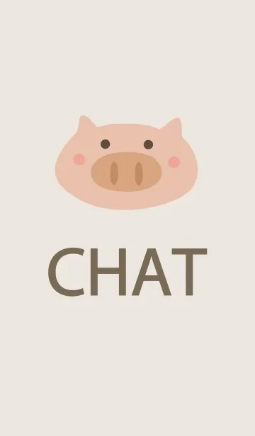 [LINE着せ替え] シンプル - かわいい豚の画像1