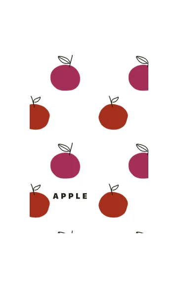 [LINE着せ替え] シンプルりんごの画像1