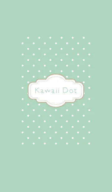 [LINE着せ替え] Kawaii Dot - Matcha Milky Greenの画像1