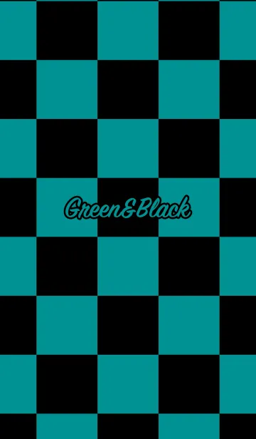 [LINE着せ替え] シンプル 緑と黒 ロゴ無し No.5の画像1