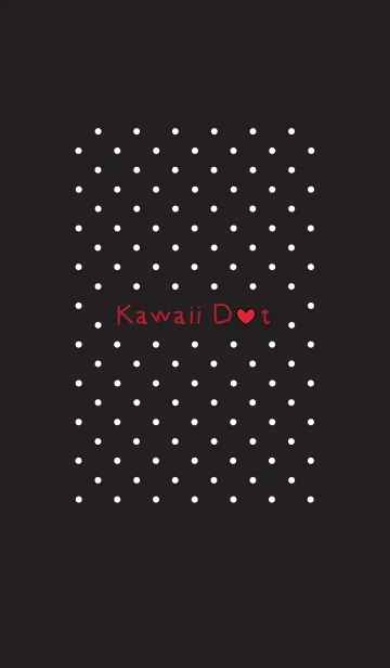 [LINE着せ替え] Kawaii Dot - Sassy Blackの画像1