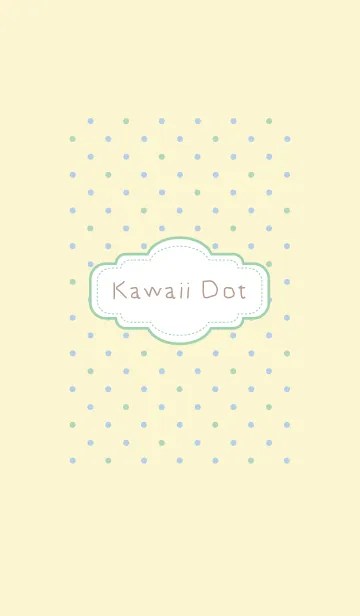 [LINE着せ替え] Kawaii Dot - Sand ＆ Skyの画像1