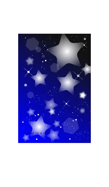 [LINE着せ替え] 星に願う blue blackの画像1
