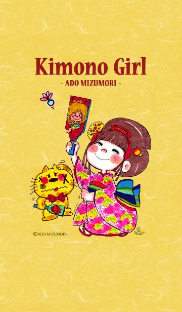[LINE着せ替え] 水森亜土 -Kimono Girl-の画像1