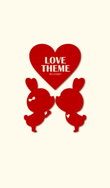 [LINE着せ替え] LOVE THEME RED RABBIT.の画像1