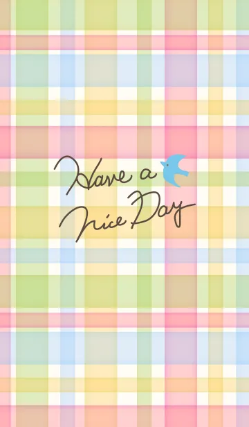 [LINE着せ替え] カラフルチェック-スマイル22-の画像1