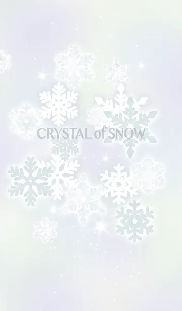 [LINE着せ替え] 雪の結晶（水彩画風ホワイト）の画像1
