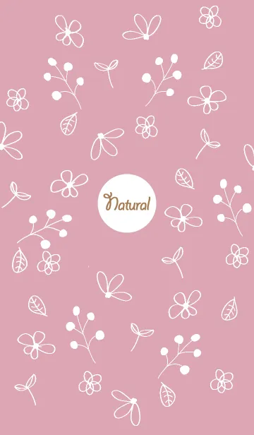 [LINE着せ替え] artwork_Natural Pattern2 Old pinkの画像1