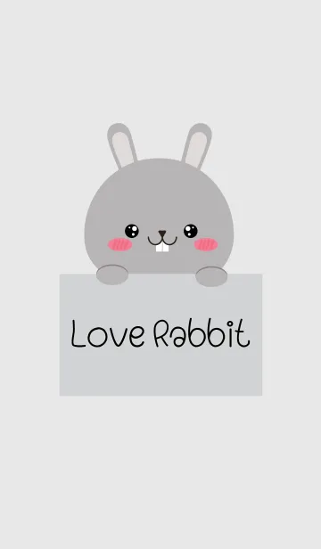 [LINE着せ替え] Simple Love Gray Rabbit (jp)の画像1