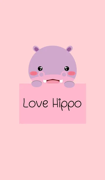[LINE着せ替え] Simple Love Hippo (jp)の画像1