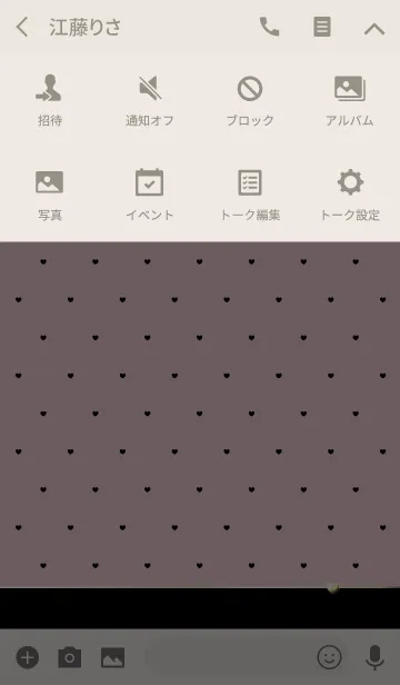 [LINE着せ替え] リトル ドット ブラック ハート ピンクの画像4