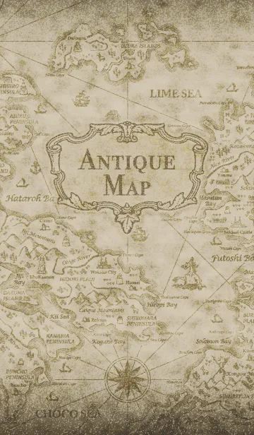 [LINE着せ替え] Antique Map - 古地図の画像1