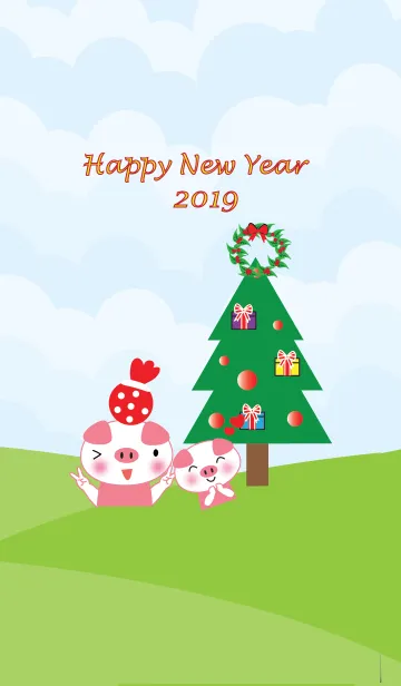 [LINE着せ替え] Happy New Year 2019 Theme v.3 (JP)の画像1