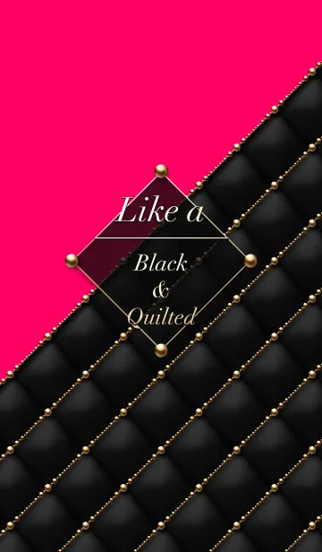 [LINE着せ替え] Like a - Black ＆ Quilted #Makeupの画像1